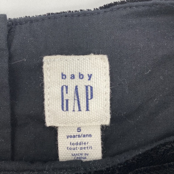 Gap Black Velvet Dress Girls Size 5 - Picture 4 of 9